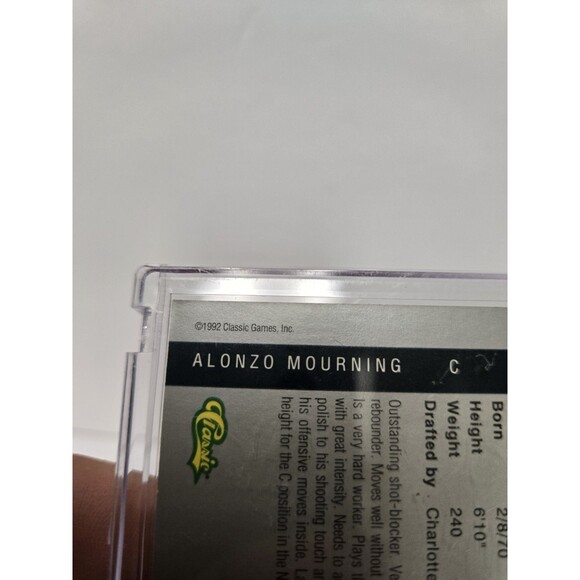 1992 Classic Four Sport Alonzo Mourning Rookie Draft Pick Collection #54 RC - Picture 3 of 3